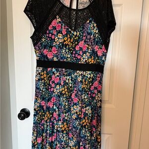 Torrid Super Soft Floral Black Dress 2